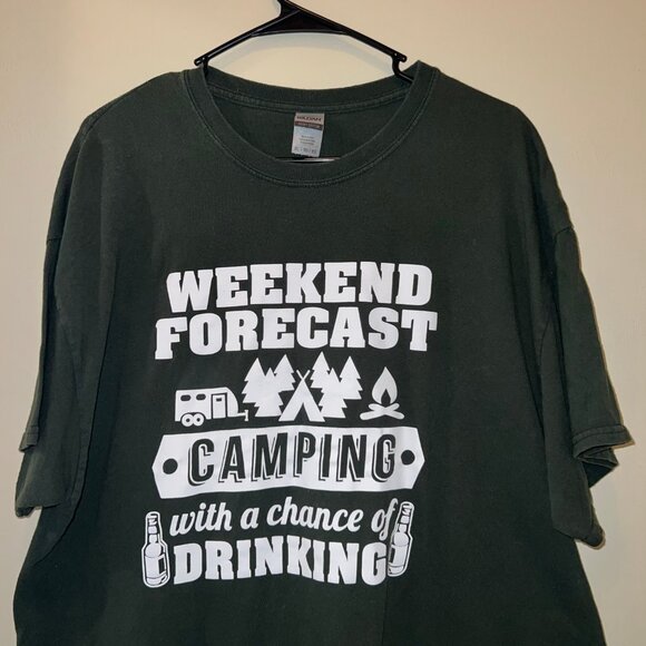 Gildan Olive Green Camping Shirt - Picture 3 of 5